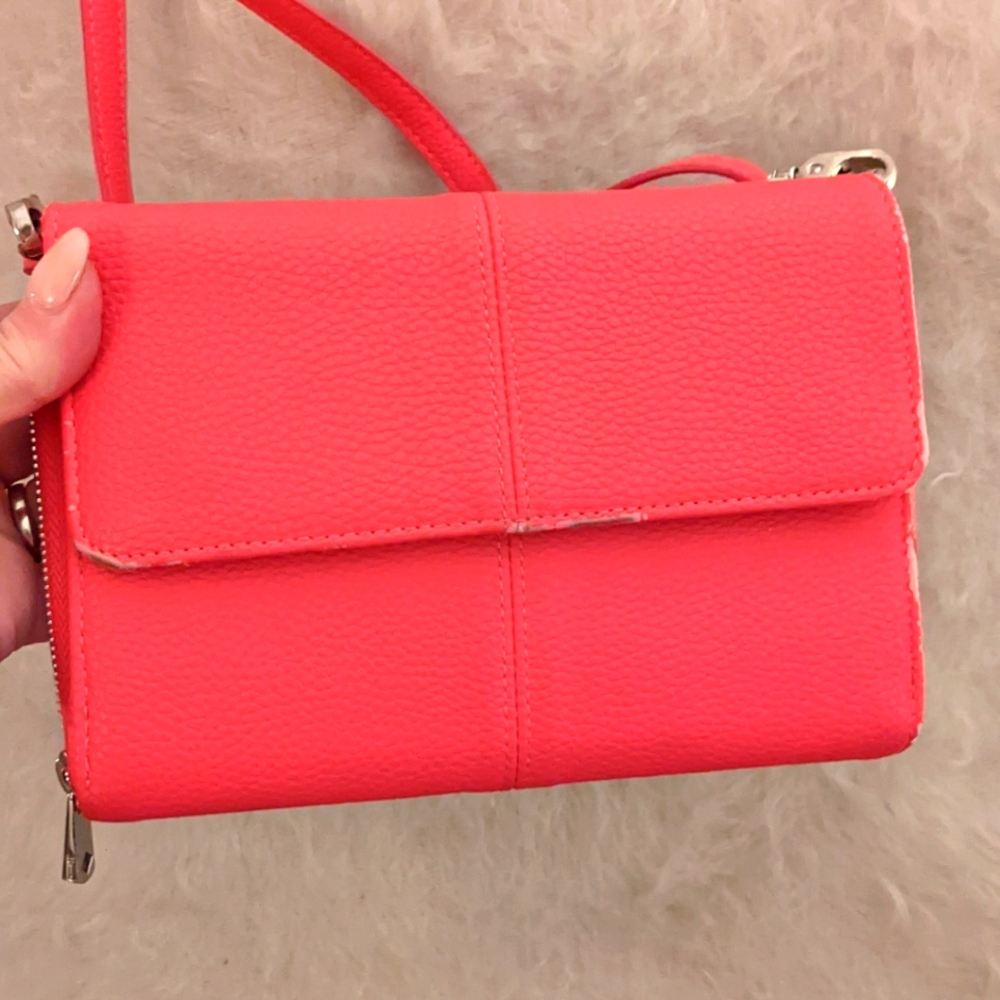 Hot Pink Leather Cross Body